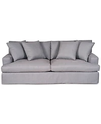 Brenalee 93" Performance Fabric Slipcover Sofa with Four Pillows