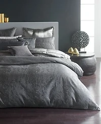 Closeout Donna Karan Home Moonscape Reversible Textured Jacquard Duvet Covers