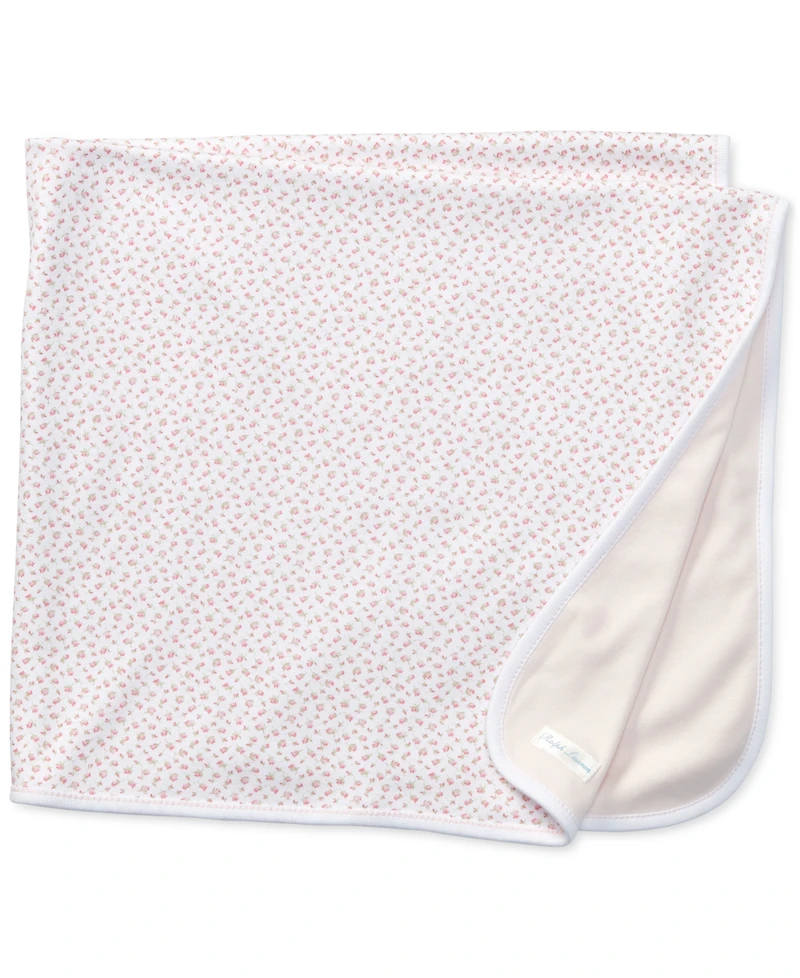 Polo Ralph Lauren Baby Girls Reversible Floral Cotton Blanket