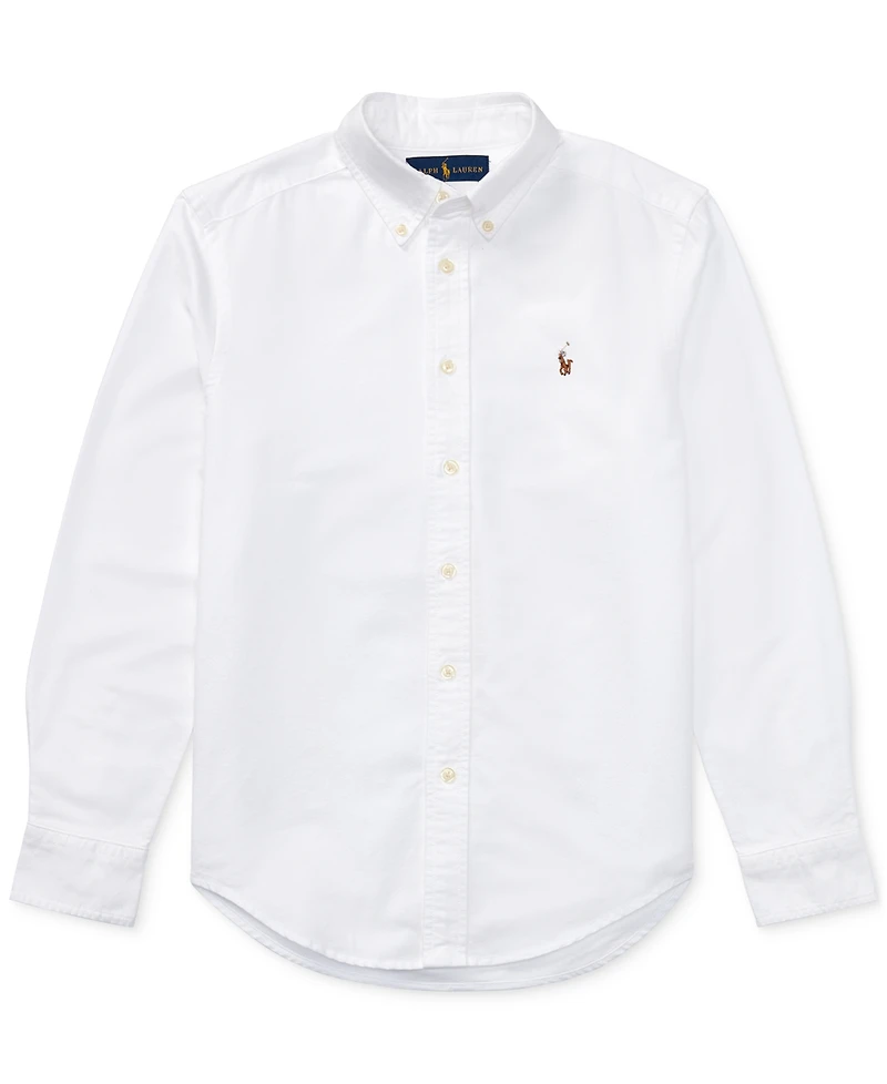 Polo Ralph Lauren Big Boys Embroidered Pony Logo Cotton Oxford Shirt