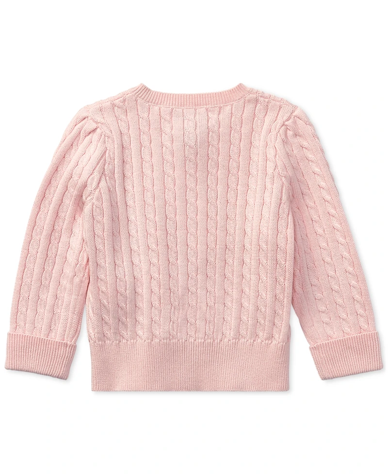 Polo Ralph Lauren Baby Girls Cable-Knit Cotton Cardigan