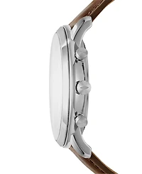 Fossil Men's Neutra Chronograph Brown Leather Strap Watch 44mm