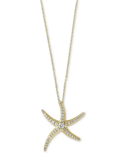 Effy Diamond Starfish Pendant Necklace (1/2 ct. t.w.) in 14k Gold