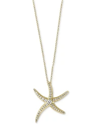 Effy Diamond Starfish Pendant Necklace (1/2 ct. t.w.) in 14k Gold