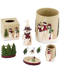 Avanti Snowman Gathering Holiday Resin Bath Accessories