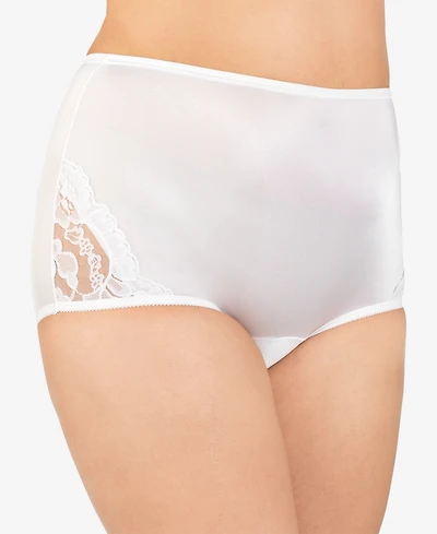 Vanity Fair Perfectly Yours Lace Nouveau Nylon Brief Underwear 13001, extended sizes available