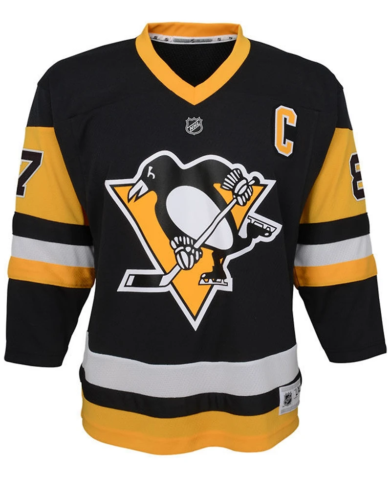 Authentic Nhl Apparel Sidney Crosby Pittsburgh Penguins Premier Player Jersey, Big Boys (8-20)
