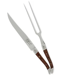 French Home Laguiole Pakkawood Carving Knife and Fork Set.