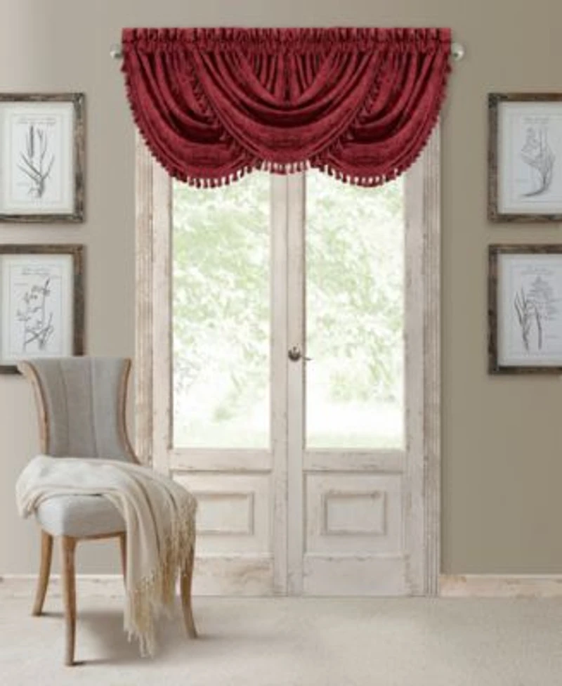Elrene Home Fashions Antonia Damask Print Blackout Window Curtain