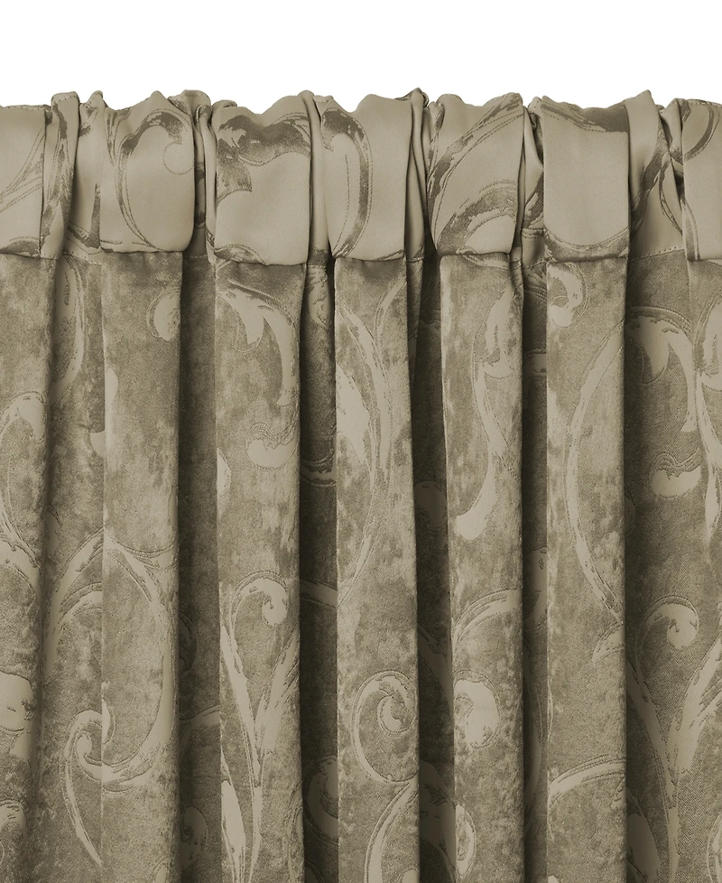Elrene Home Fashions Mia Jacquard Scroll Blackout Window Curtain