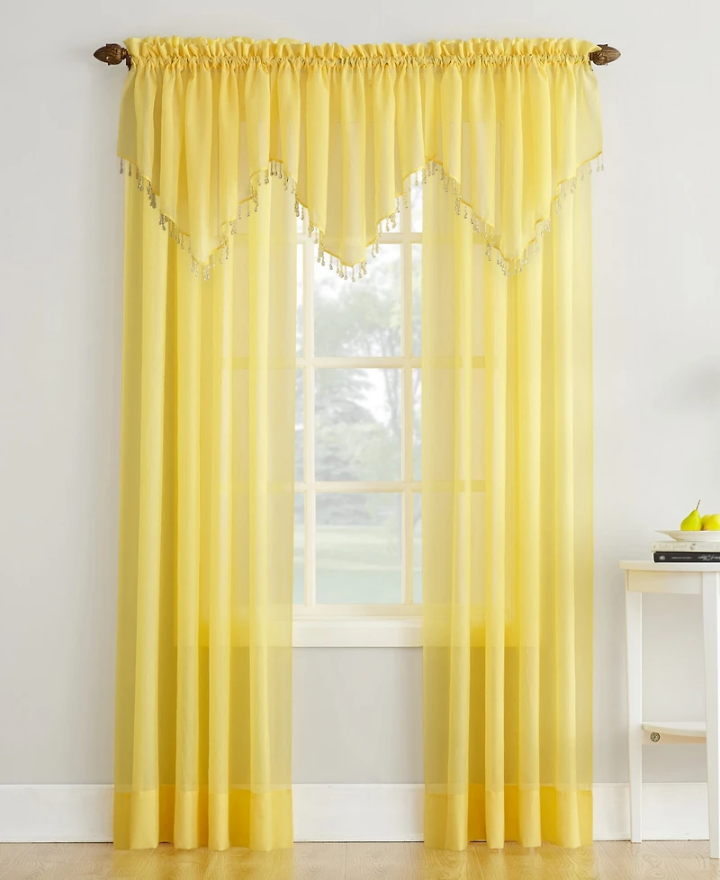 Crushed Sheer Voile Rod Pocket Curtain Panel
