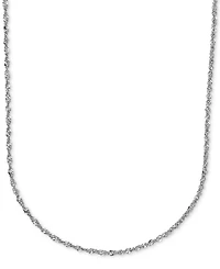 Italian Gold Perfectina 18" Chain Necklace (1-1/3mm) in 14k White Gold