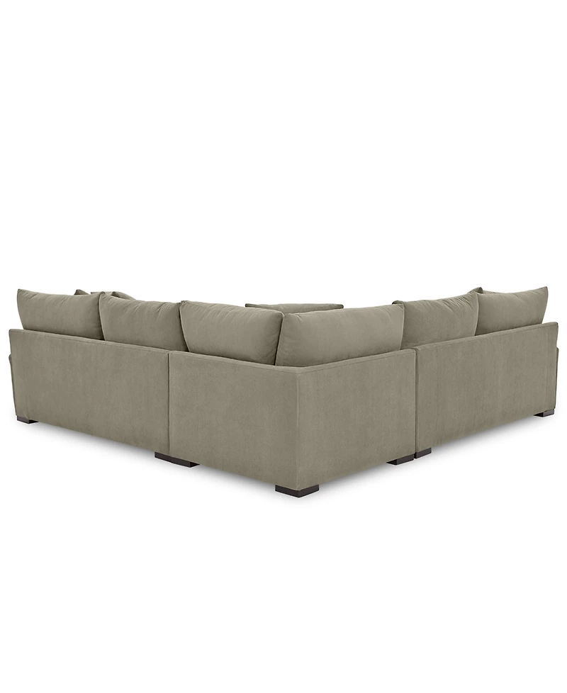 Closeout! Rhyder 3-Pc. 'L' Shaped Fabric Sectional Sofa, Created for Macy's