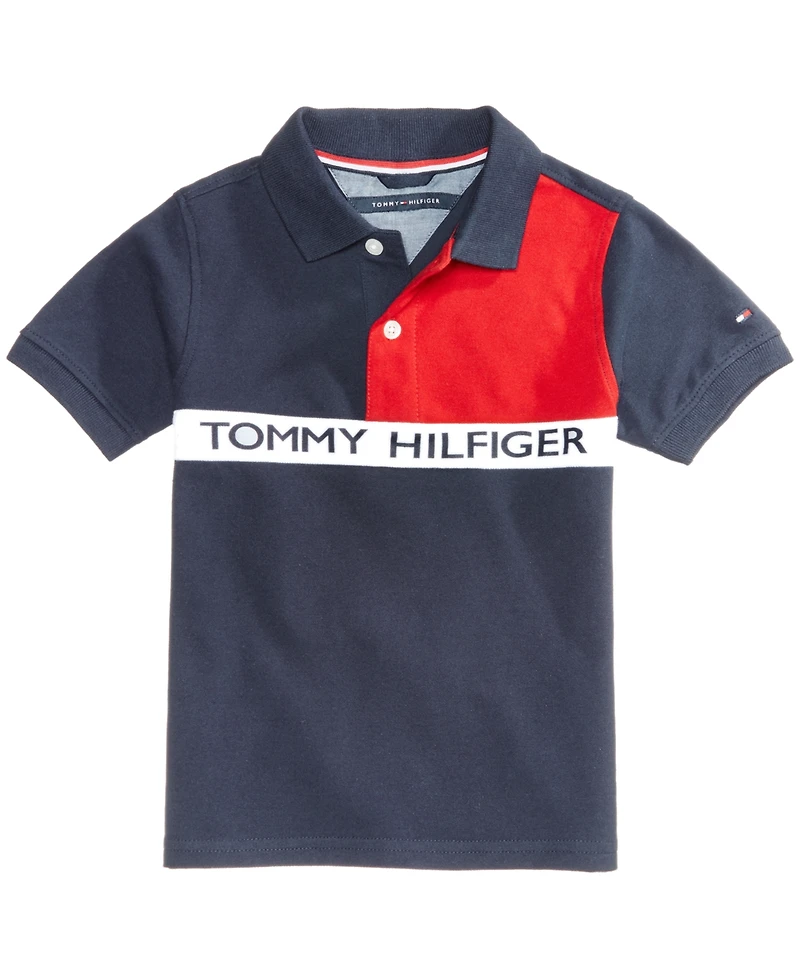 Tommy Hilfiger Toddler and Little Boys Logo Graphic Colorblocked Polo