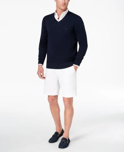 Michael Kors Mens V Neck Sweater Slim Fit Shirt Stretch 9 Shorts