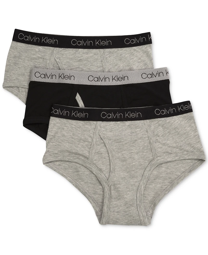 Calvin Klein 3-Pk. Cotton Briefs, Little Boys & Big