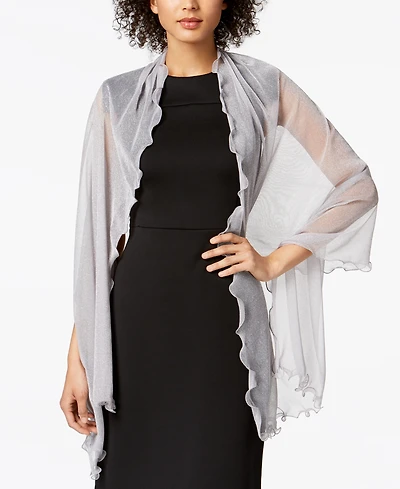 I.n.c. International Concepts Ruffle-Edge Metallic Evening Wrap, Created for Macy's