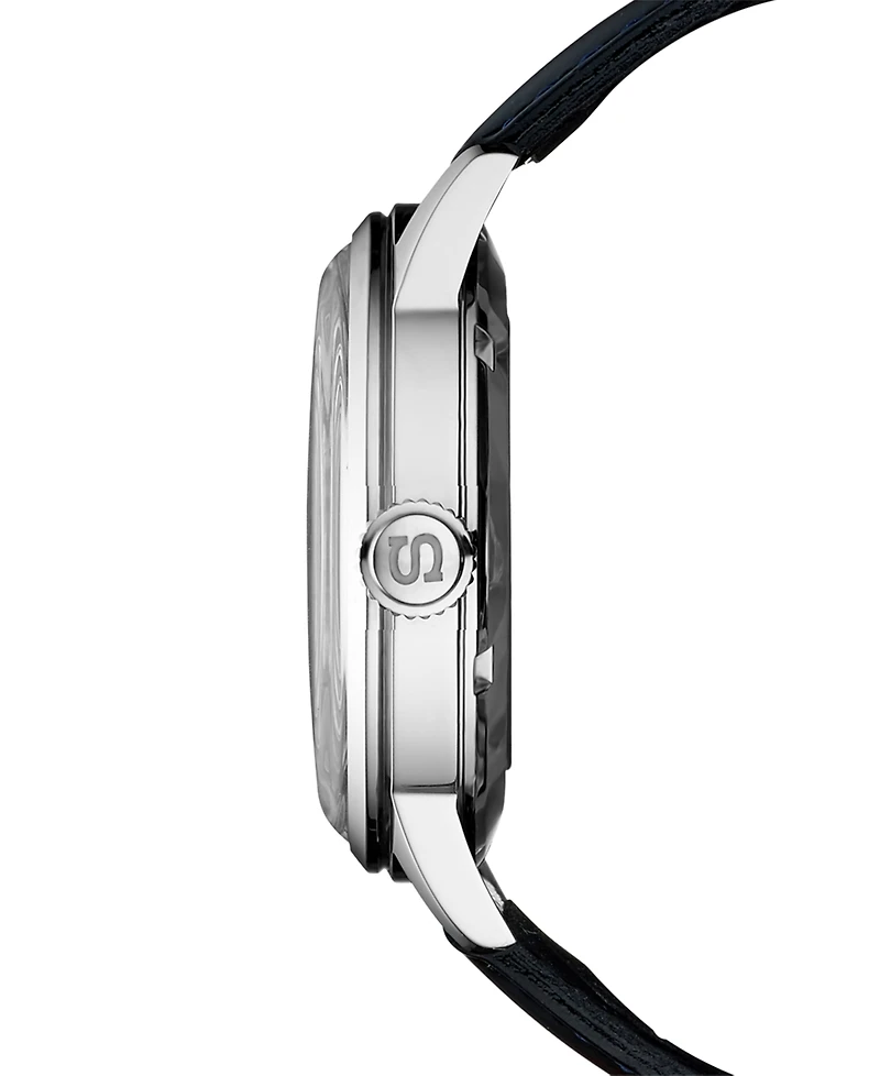 Seiko Men's Automatic Presage Black Leather Strap Watch 40.5mm
