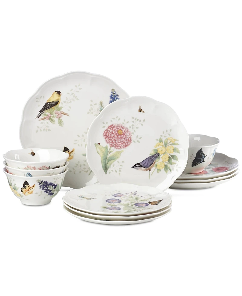 Lenox Butterfly Meadow Flutter 12 Pc. Dinnerware Set, Service for 4