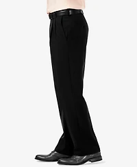 Haggar Men's Cool 18 Pro Classic-Fit Expandable Waist Pleated Stretch Dress Pants