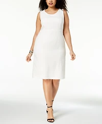 Kasper Plus Crepe Sheath Dress