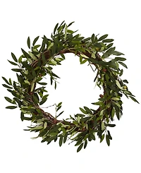 Nearly Natural 20" Olive Wreath