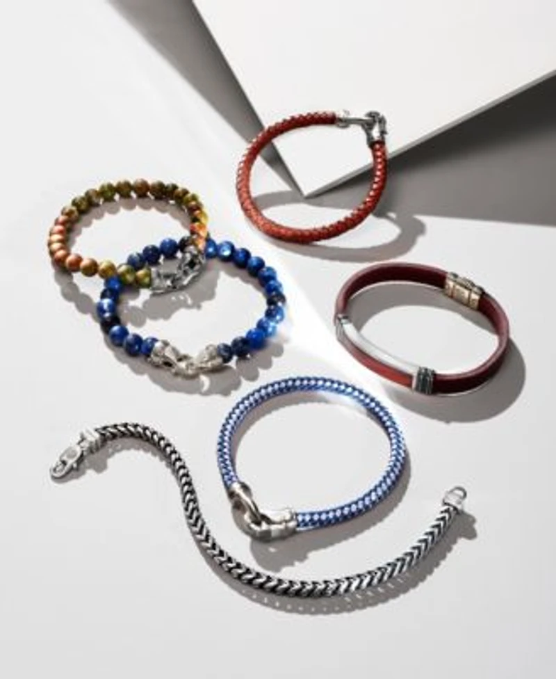 Esquire Mens Jewelry Stackable Bracelets Created For Macys