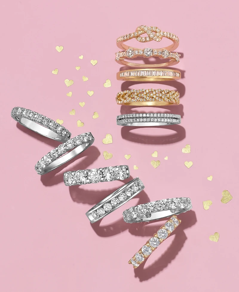 Pave Diamond Band Ring in 14k Gold or White Gold (3/4 ct. t.w.)