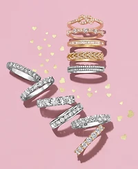 Pave Diamond Band Ring in 14k Gold or White Gold (3/4 ct. t.w.)