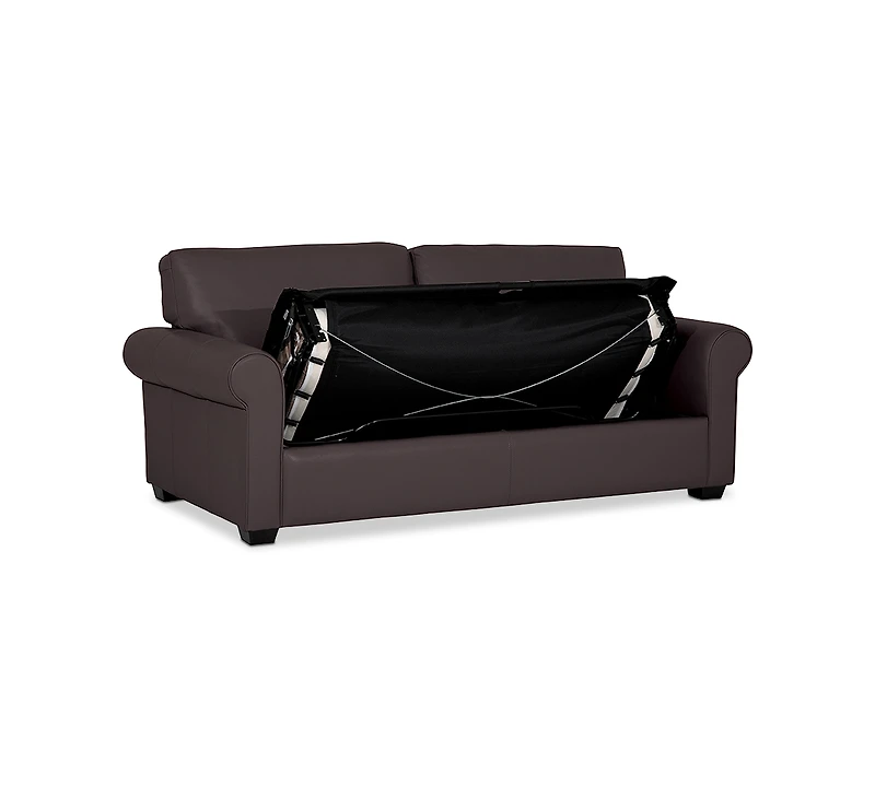Orid 77" Full Roll Arm Leather Sleeper, Created for Macy's