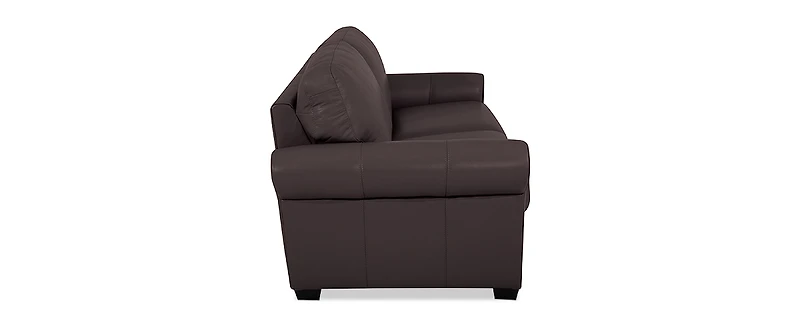 Orid 77" Leather Roll Arm Apartment Sofa, Created for Macy's