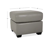 Orid Leather Ottoman, Created for Macy's
