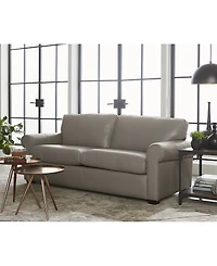 Orid 77" Leather Roll Arm Apartment Sofa, Created for Macy's