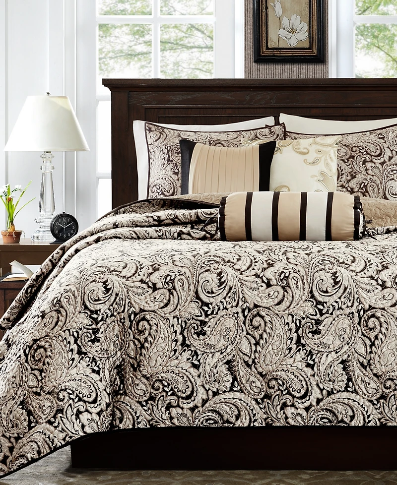 Madison Park Adeline Paisley 6-Pc. Quilt Set, Full/Queen