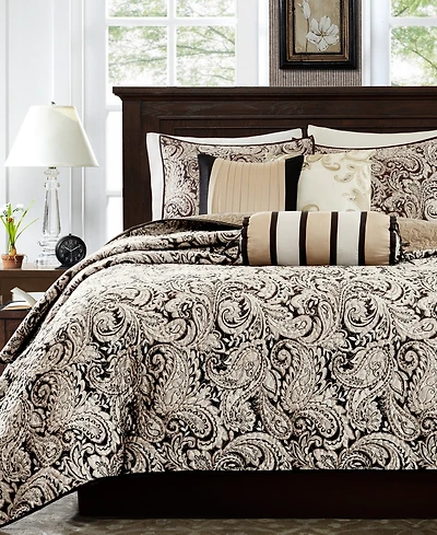 Madison Park Adeline Paisley 6-Pc. Quilt Set, Full/Queen