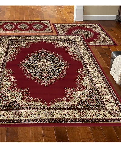 Closeout! Km Home Stadio Kerman Red 3-Pc. Rug Set