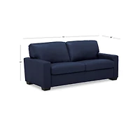 Ennia 75" Leather Apartment Sofa, Created for Macy's