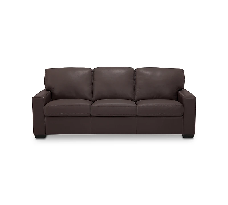 Ennia 82" Leather Queen Sleeper Sofa, Created for Macy's