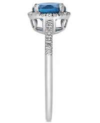 Amethyst (1-1/6 ct. t.w.) and Diamond (1/8 Ring 14k Gold