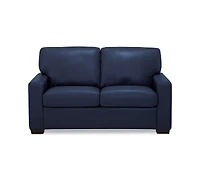 Ennia 59" Leather Loveseat, Created for Macy's