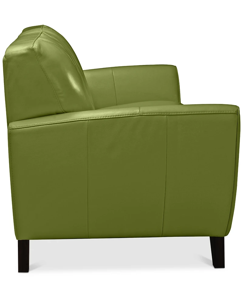 Myia 82" Tufted Back Leather Sofa, Created for Macy's