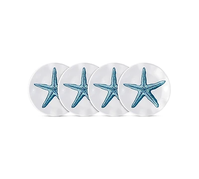 Q Squared Captiva 4-Pc. Melamine 5.5" Appetizer Plate Set