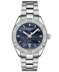 Tissot Women's Swiss Pr 100 Sport Chic T-Classic Gray Stainless Steel Bracelet Watch 36mm