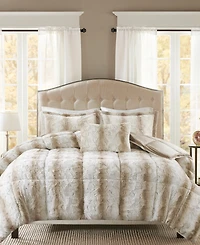 Madison Park Zuri Faux-Fur 4-Pc. Comforter Set