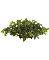 Nearly Natural Pothos Artificial Plant in Decorative Rectangular Planter