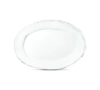 Vietri Lastra Collection White Small Oval Platter