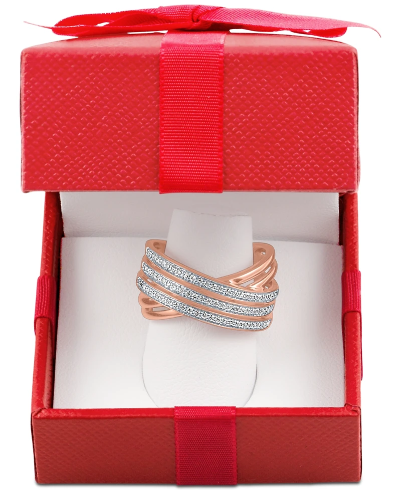 Diamond Crisscross Statement Ring (1/4 ct. t.w.)
