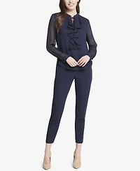 Tommy Hilfiger Women's Ruffled Tie-Neck Blouse