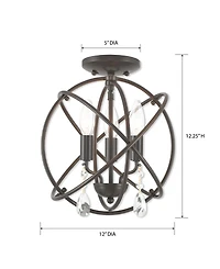 Livex Aria 3 Light 12" Pendant