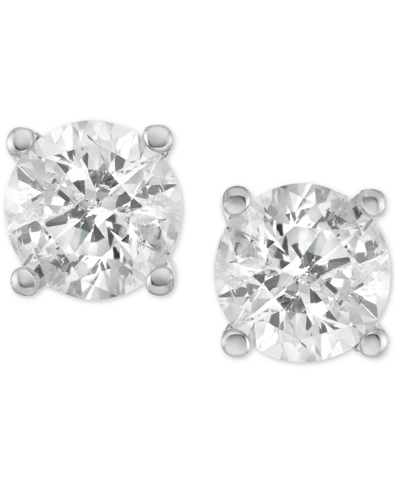 Diamond Stud Earrings (2 ct. t.w.) in 14k White Gold